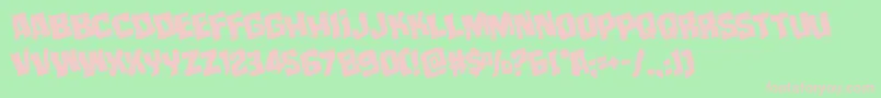 mistertwistedwarprotate Font – Pink Fonts on Green Background