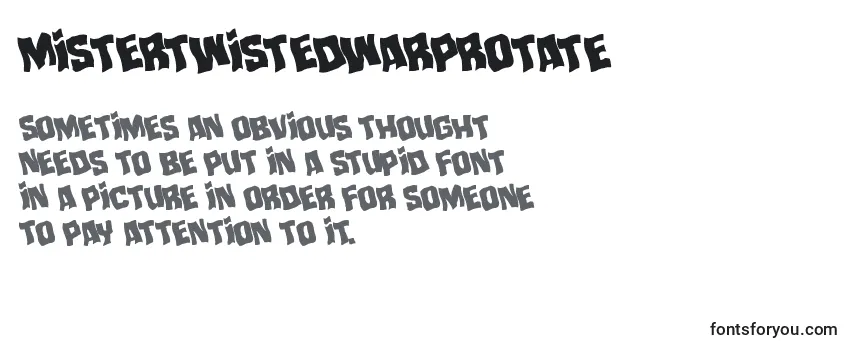 Review of the Mistertwistedwarprotate Font