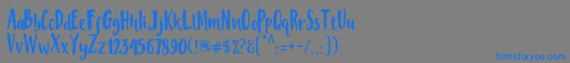 MisteryFont-Schriftart – Blaue Schriften auf grauem Hintergrund