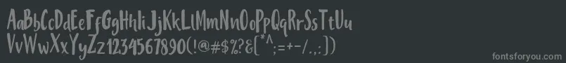 フォントMisteryFont – 黒い背景に灰色の文字