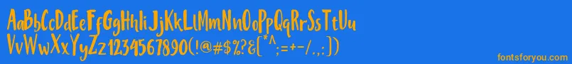 Шрифт MisteryFont – оранжевые шрифты на синем фоне