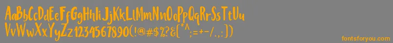 MisteryFont Font – Orange Fonts on Gray Background