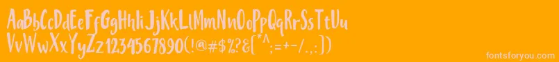 MisteryFont Font – Pink Fonts on Orange Background