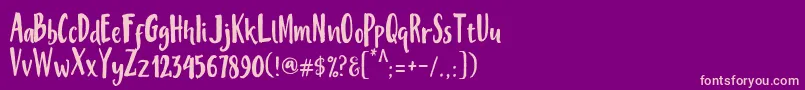 Шрифт MisteryFont – розовые шрифты на фиолетовом фоне