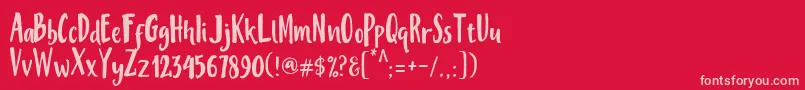 MisteryFont Font – Pink Fonts on Red Background