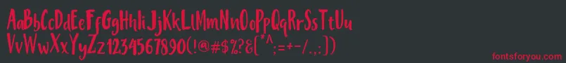 MisteryFont Font – Red Fonts on Black Background