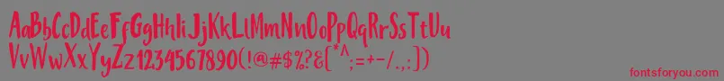 MisteryFont Font – Red Fonts on Gray Background