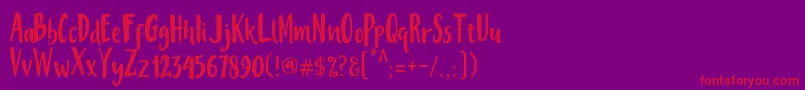 Police MisteryFont – polices rouges sur fond violet