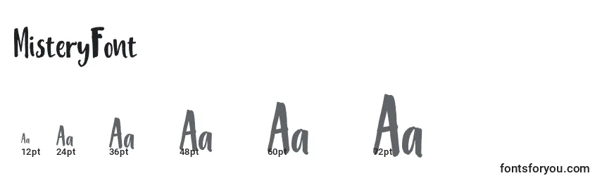 MisteryFont Font Sizes
