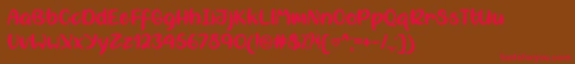 Misti Nicole   Font – Red Fonts on Brown Background