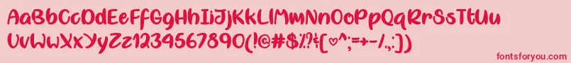 Misti Nicole   Font – Red Fonts on Pink Background