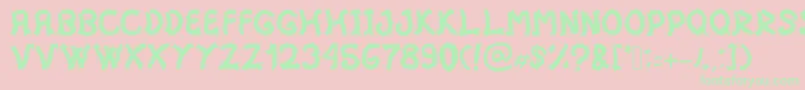 Mistica Font – Green Fonts on Pink Background