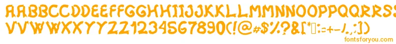 Mistica Font – Orange Fonts on White Background