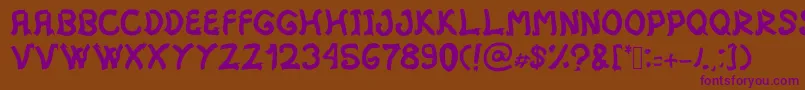 Mistica Font – Purple Fonts on Brown Background