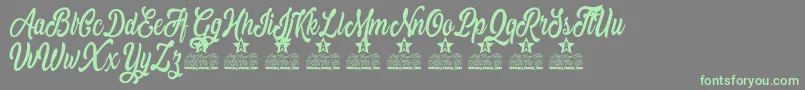 More about Mistical Personal Use Font Mistical Personal Use Font – Green Fonts on Gray Background
