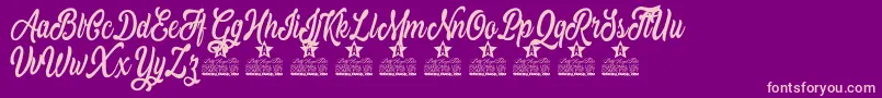 Mistical Personal Use Font – Pink Fonts on Purple Background
