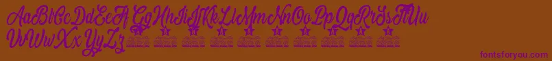 Mistical Personal Use Font – Purple Fonts on Brown Background