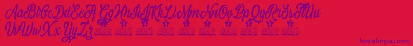 Mistical Personal Use Font – Purple Fonts on Red Background