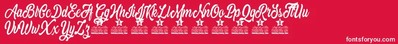 Mistical Personal Use Font – White Fonts on Red Background