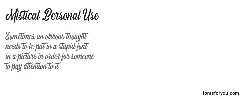 Mistical Personal Use Font