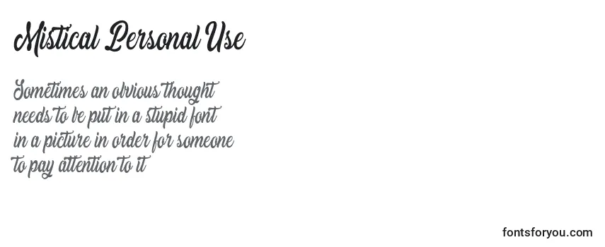 Schriftart Mistical Personal Use