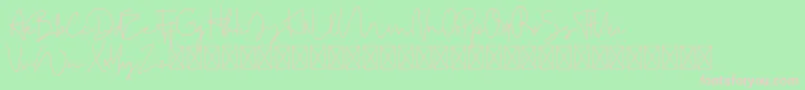 Mistice Font – Pink Fonts on Green Background