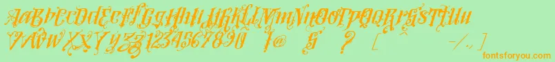 fuente VtksLoversItalic – Fuentes Naranjas Sobre Fondo Verde