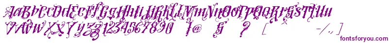 VtksLoversItalic-Schriftart – Violette Schriften auf weißem Hintergrund