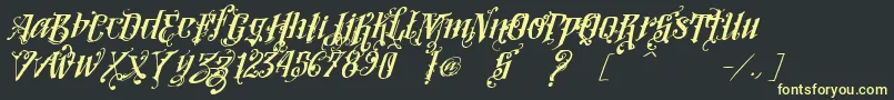 fuente VtksLoversItalic – Fuentes Amarillas Sobre Fondo Negro