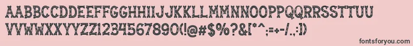 Mistletoe Regular Font – Black Fonts on Pink Background