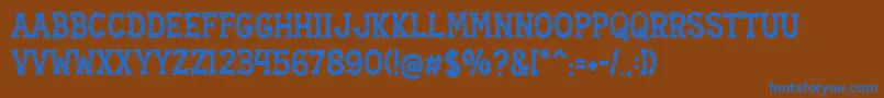 Mistletoe Regular Font – Blue Fonts on Brown Background