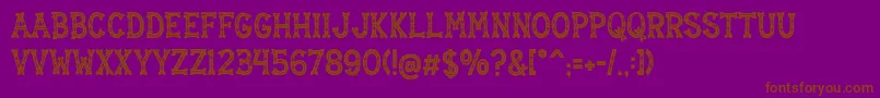 Mistletoe Regular Font – Brown Fonts on Purple Background