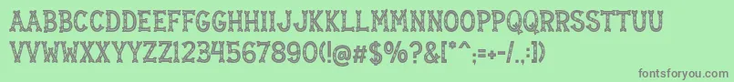Mistletoe Regular Font – Gray Fonts on Green Background