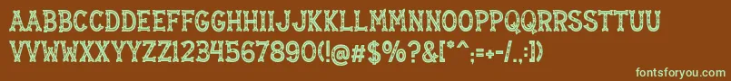 Mistletoe Regular Font – Green Fonts on Brown Background