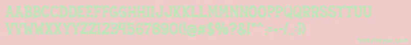 Mistletoe Regular Font – Green Fonts on Pink Background