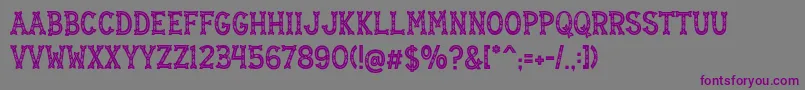 Шрифт Mistletoe Regular – фиолетовые шрифты на сером фоне