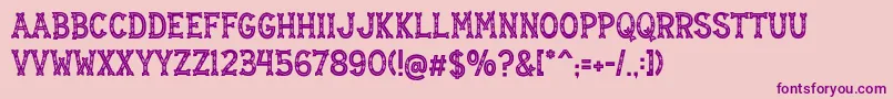 Mistletoe Regular Font – Purple Fonts on Pink Background