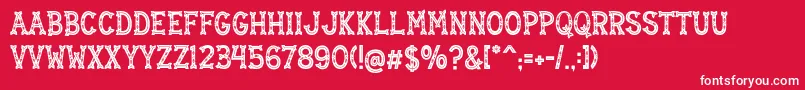 Mistletoe Regular Font – White Fonts on Red Background