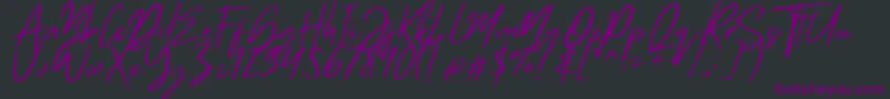 Mistrully Font – Purple Fonts on Black Background