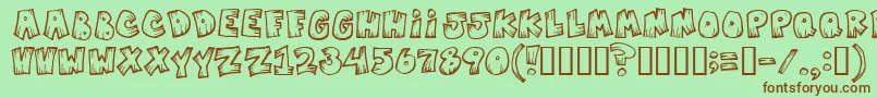 MISTV    Font – Brown Fonts on Green Background