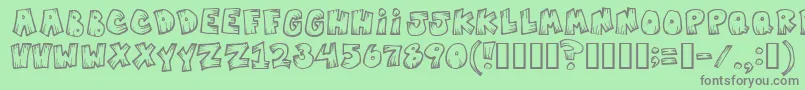 MISTV    Font – Gray Fonts on Green Background