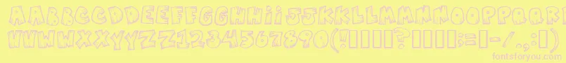 MISTV    Font – Pink Fonts on Yellow Background