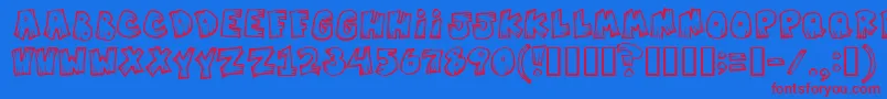 MISTV    Font – Red Fonts on Blue Background