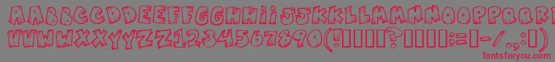 MISTV    Font – Red Fonts on Gray Background