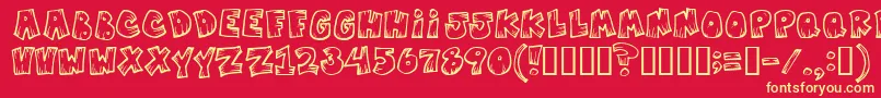 MISTV    Font – Yellow Fonts on Red Background
