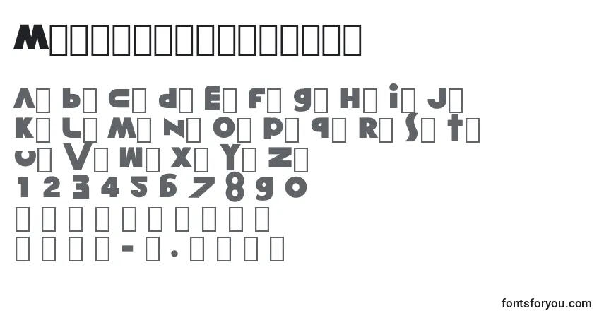 A fonte Misunderstanding – alfabeto, números, caracteres especiais