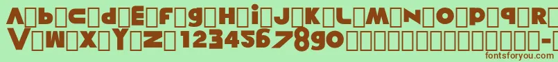 Misunderstanding Font – Brown Fonts on Green Background