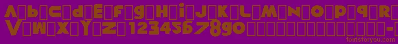 Misunderstanding Font – Brown Fonts on Purple Background