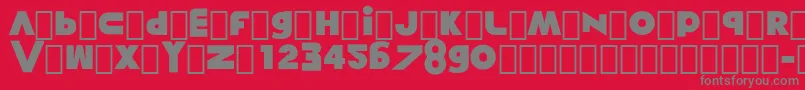 フォントMisunderstanding – 赤い背景に灰色の文字