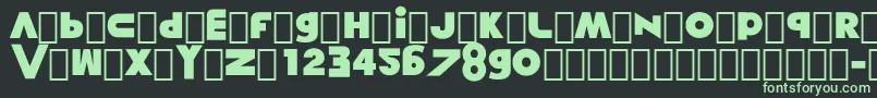 フォントMisunderstanding – 黒い背景に緑の文字